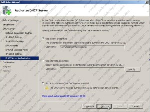 Authorize DHCP Server