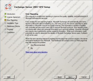 Exchange Server 2007 Error Reporting