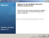 VMware vCenter 5.1 Kurulumu Bölüm 3