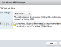 VSAN Cluster – Manual or Automatic mode