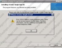 VMware vSphere Vcenter 5.1 kurulumu Error 32010