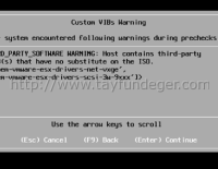 ESX 4’den ESX 5 ‘e Upgrade sırasında ‘Custom VIB Warning’ uyarısı