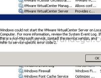 vCenter Server Service ‘i başlamıyor..