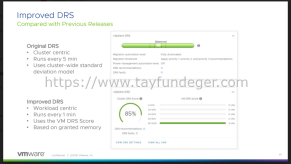 vSphere 7 DRS Yenilikleri