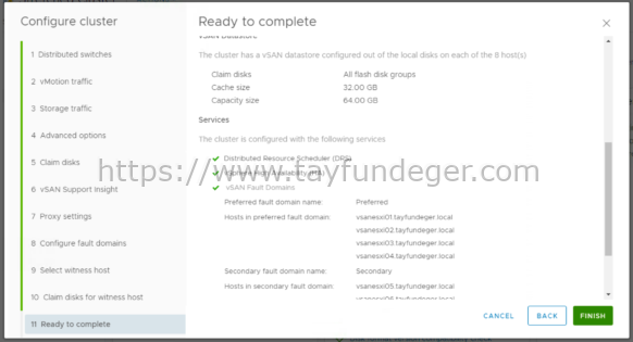 VSAN Stretched Cluster Finish