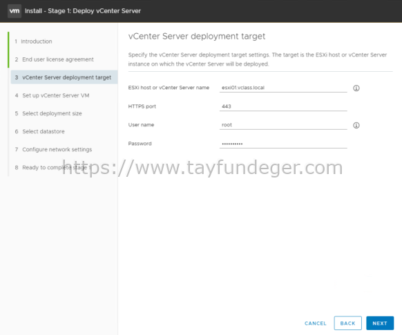 vCenter Server 7 Kurulumu