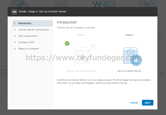 vCenter Server 7 Kurulumu