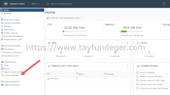 Lifecycle Manager ile ESXi Upgrade