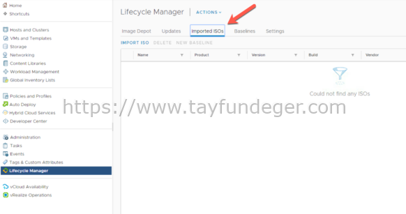 Lifecycle Manager ile ESXi Upgrade