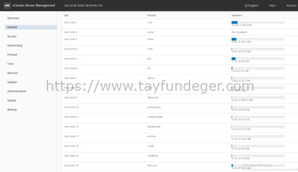 vCenter Server 7 ve Diskler