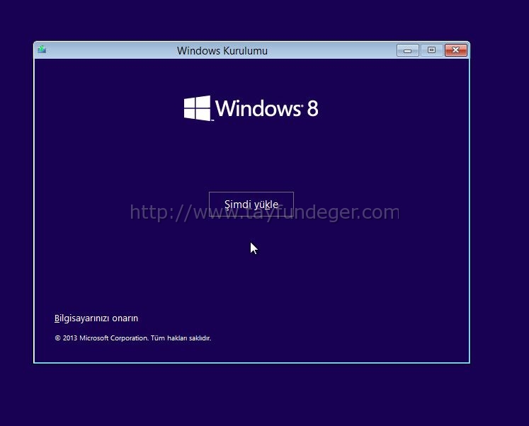 Windows8-1-kurulum