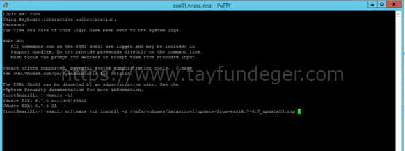ESXi update