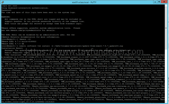 ESXi update