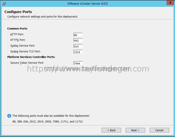 platform services controller port