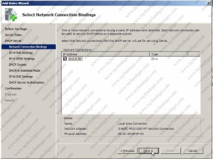 Select Server Bindings