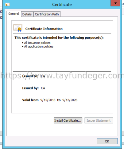 vCenter Certificate