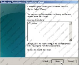 Completing the Routing and Remote Access