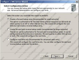 Configure a DNS Server Wizard