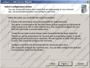 Configure a DNS Server Wizard