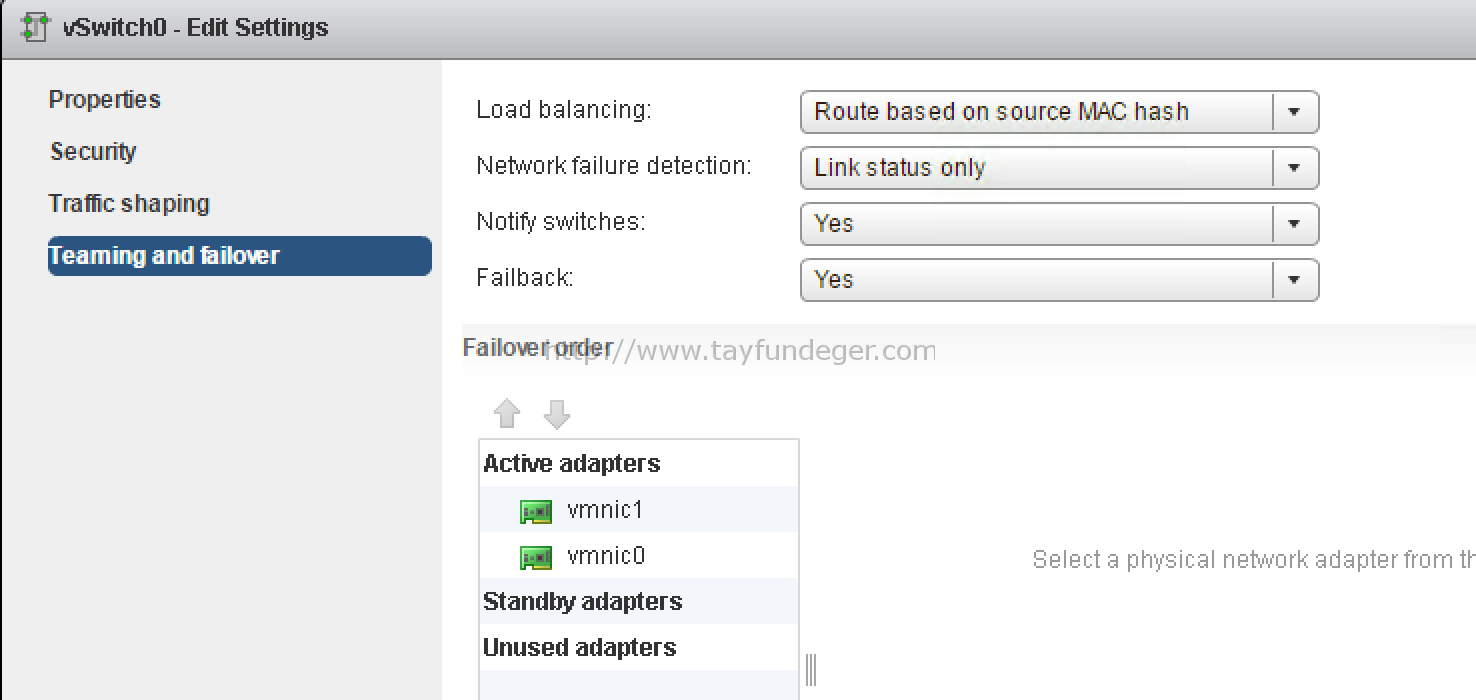 VSWITCH properties. "Notify Switches" option in the VSWITCH settings. Switching Teams.
