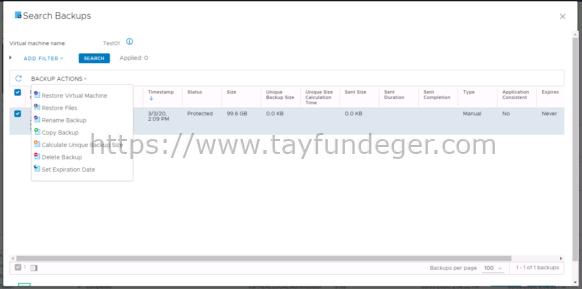 HPE SimpliVity Calculate Unique Backup Size