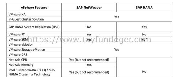 SAP HANA ve VMware