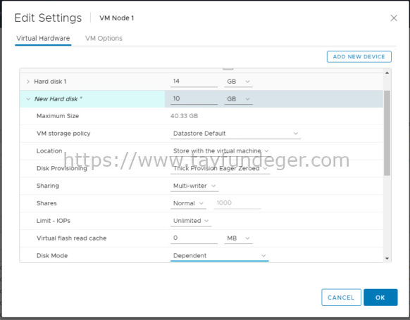 Change Multi Writer Disk