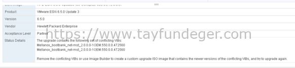 ESXi Upgrade VIB Error
