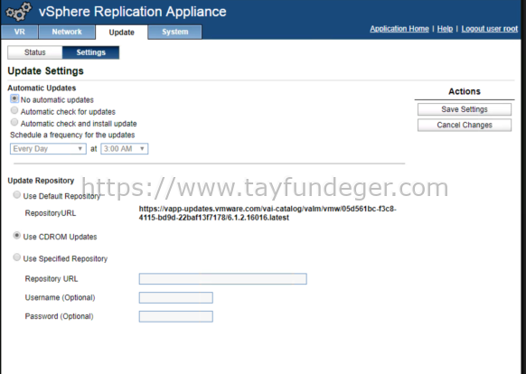 vSphere Replication Settings